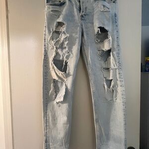 Women’s H&M Distressed Light Blue Jeans